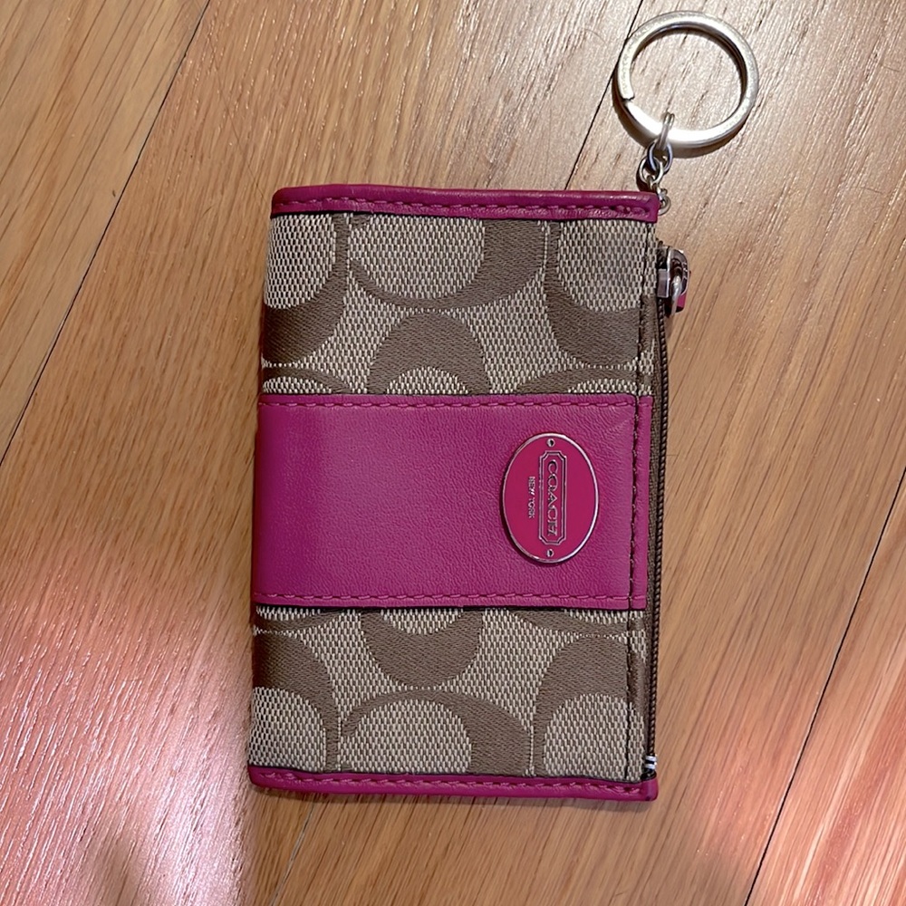 Coach card key chain